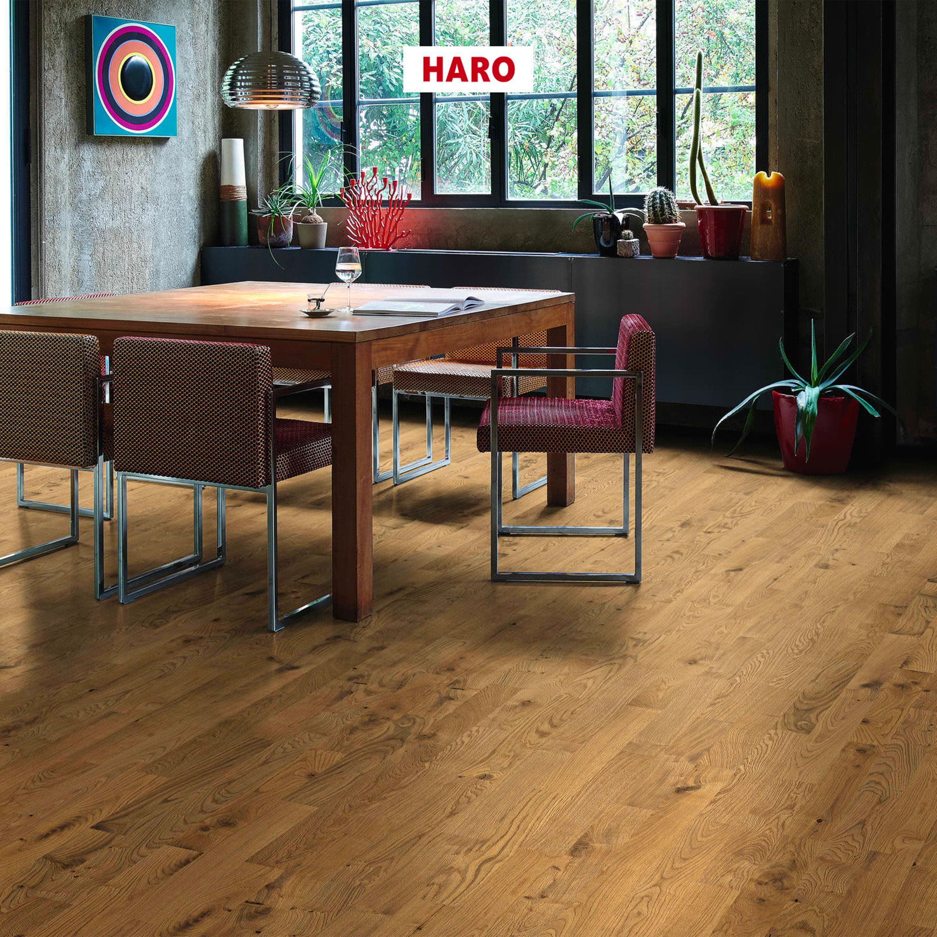 €29,90mq ***STOCK***  Lotti da 90,44mq di  LISTONE HARO in legno, rovere FAMILY OLIATO Spazz. 10x85x771 - Eternal Parquet
