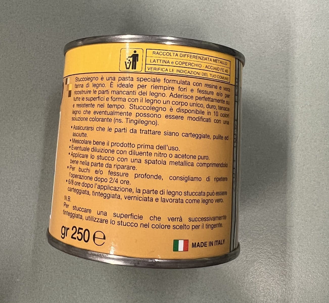 VELECA - STUCCOLEGNO STUCCO IN PASTA PER LEGNO 250GR DOUGLAS in Stucco Stockdoc - Terni, commercioVirtuoso.it