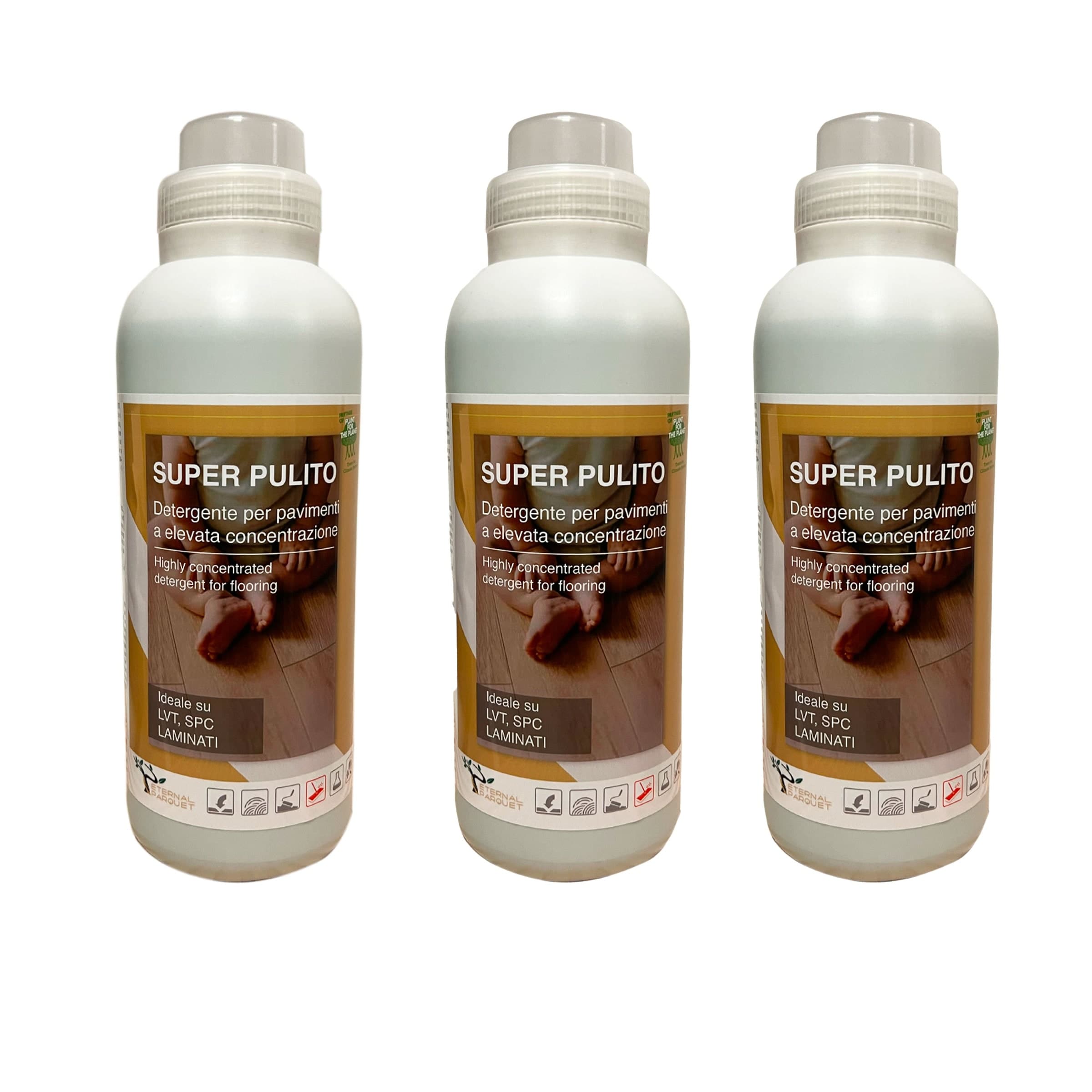il #n1 - SUPER PULITO SPC, LVT, Laminati, parquet e resine SPORCO INTENSO- detergente NATURALE a PH NEUTRO ultraconcentrato profumato - Di Eternal Parquet - 8