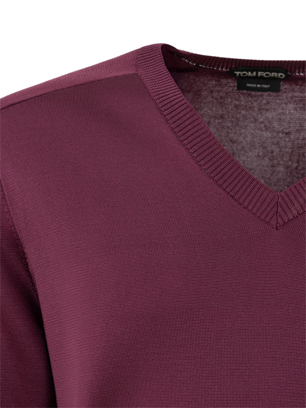Tom Ford Maglione V-Neck in Seta Viola da uomo in Maglioni Drestige - Casamassima, commercioVirtuoso.it