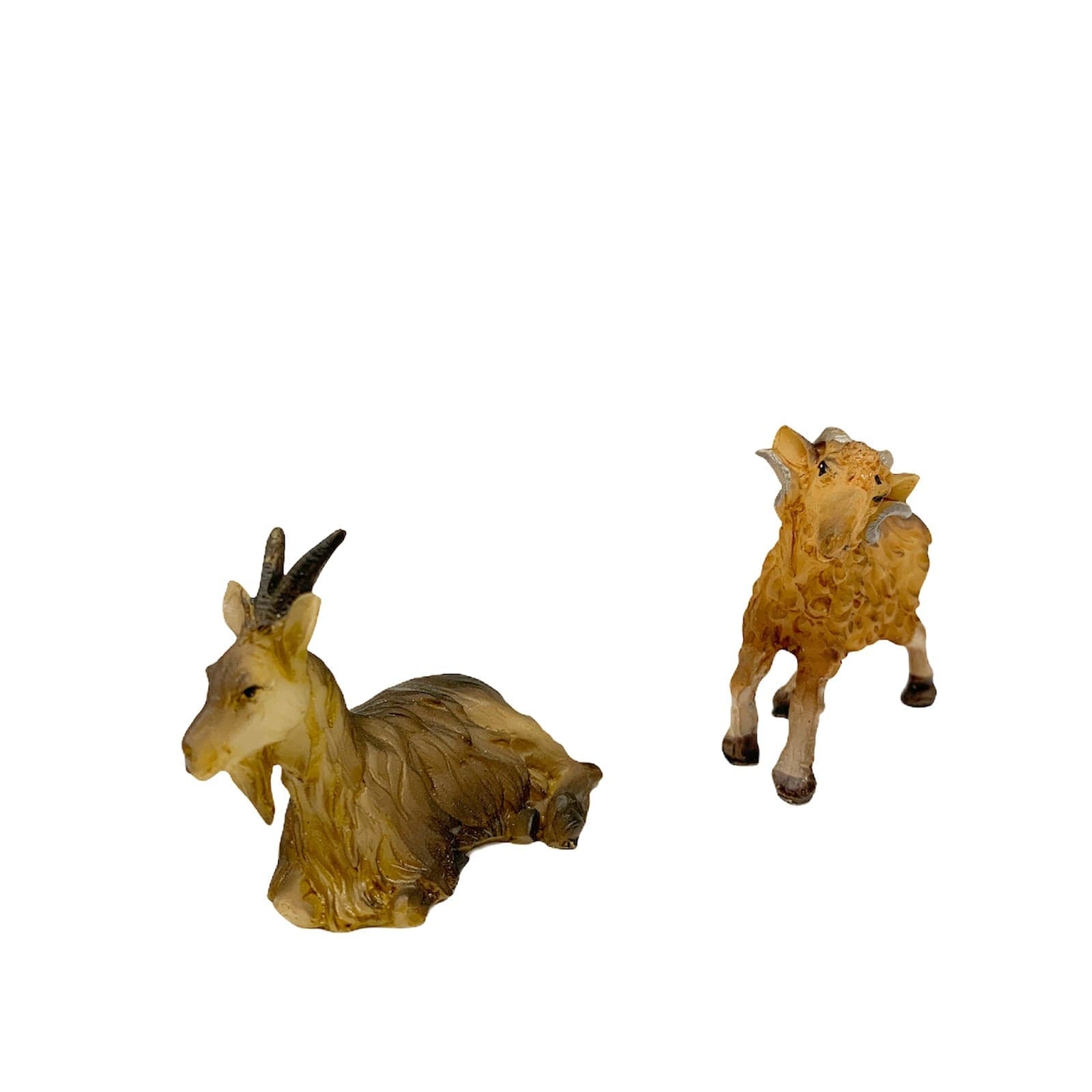 Caprette in Poliresina statuine per presepe in resina h 4 cm 12 pezzi