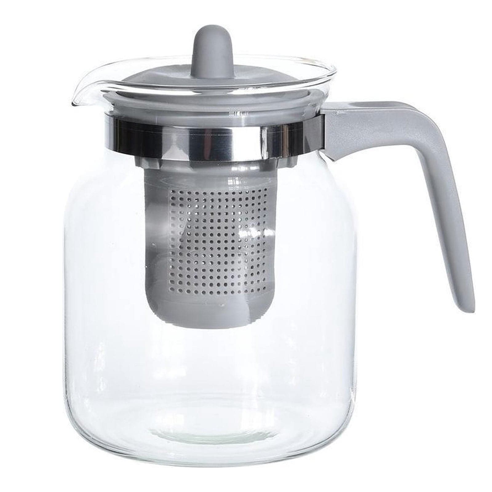 Teiera in vetro per tè caldo con manico in plastica e filtro 1500 ml in Grattugie La Zappa - Altamura, commercioVirtuoso.it