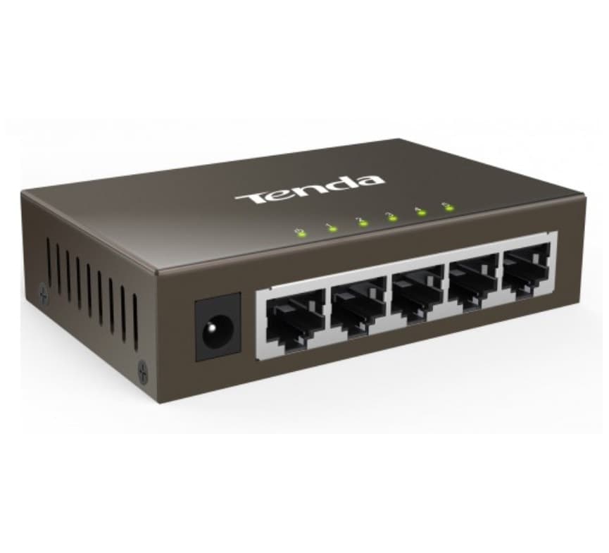 Switch Ethernet 5 porte in Metallo TENDA TEF1005D in  DFP Elettronica Store - Scafati, commercioVirtuoso.it
