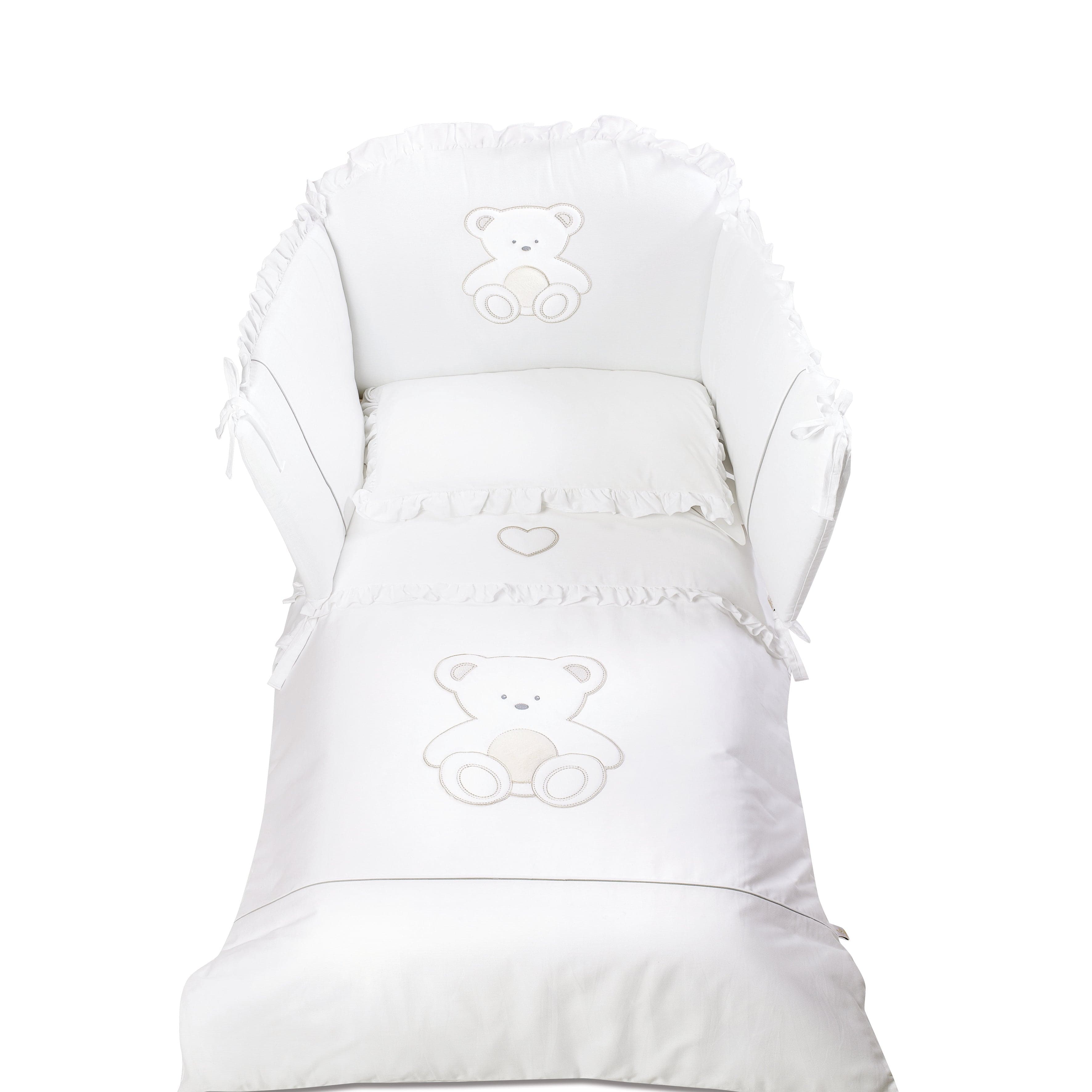 Completo Sfilabile PONY" Italbaby Peluche 4 Pz. Bianco"