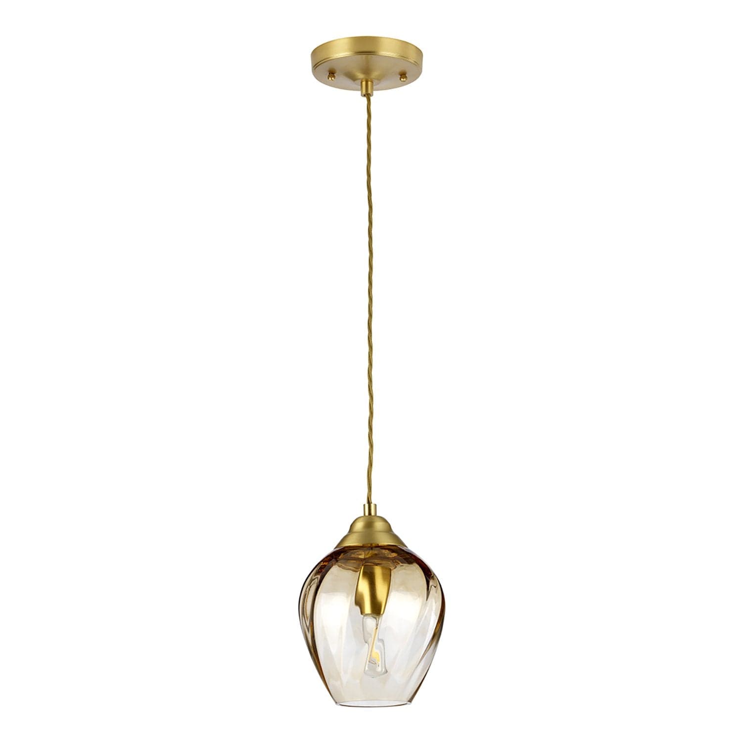 Sospensione Contemporanea Tiber Acciaio Ottone Spazzolato 1 Luce E27 in Lampade a sospensione LuceArt - Montecorvino Pugliano, commercioVirtuoso.it