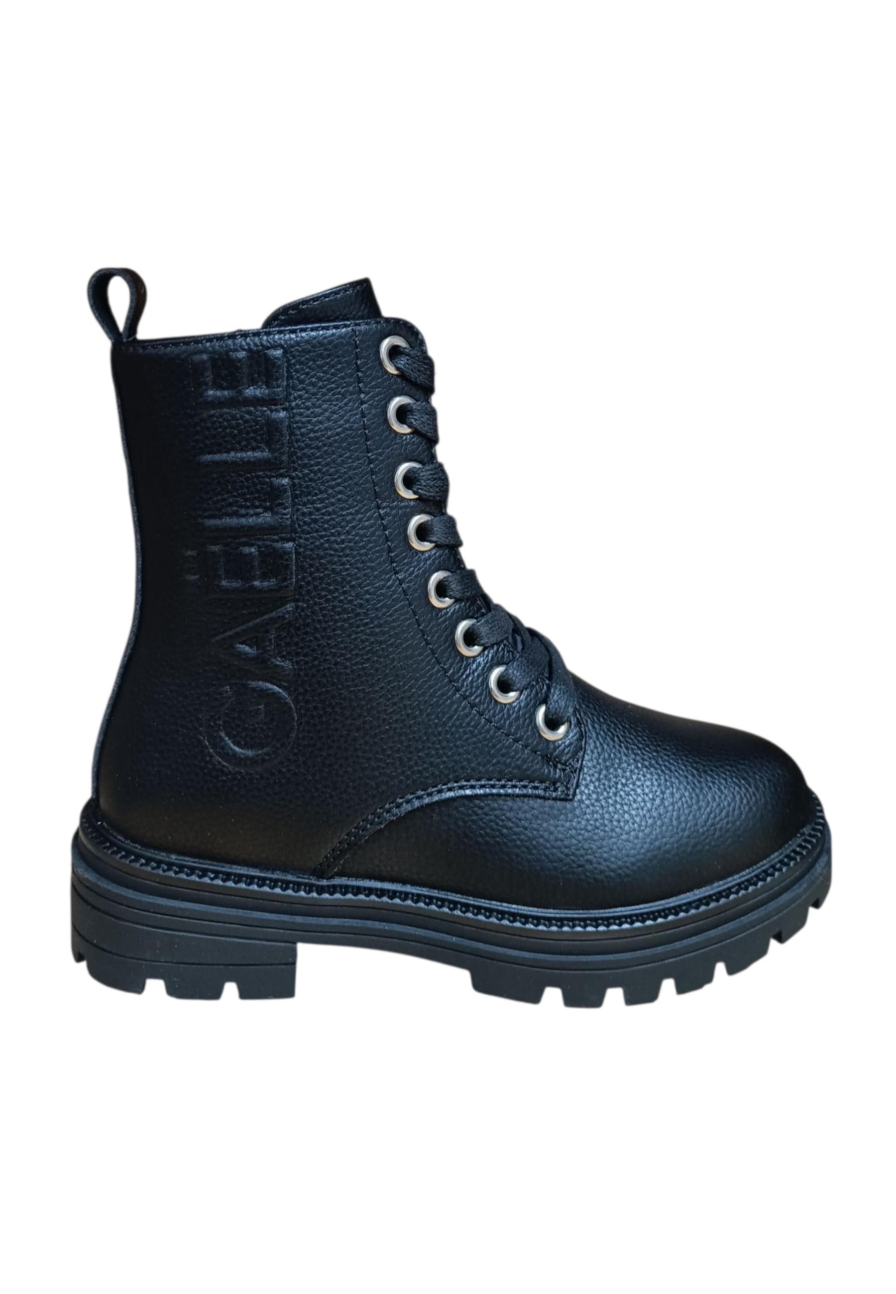 Anfibio bambina Gaelle Glory nero pelle zip laterale urban style - 6