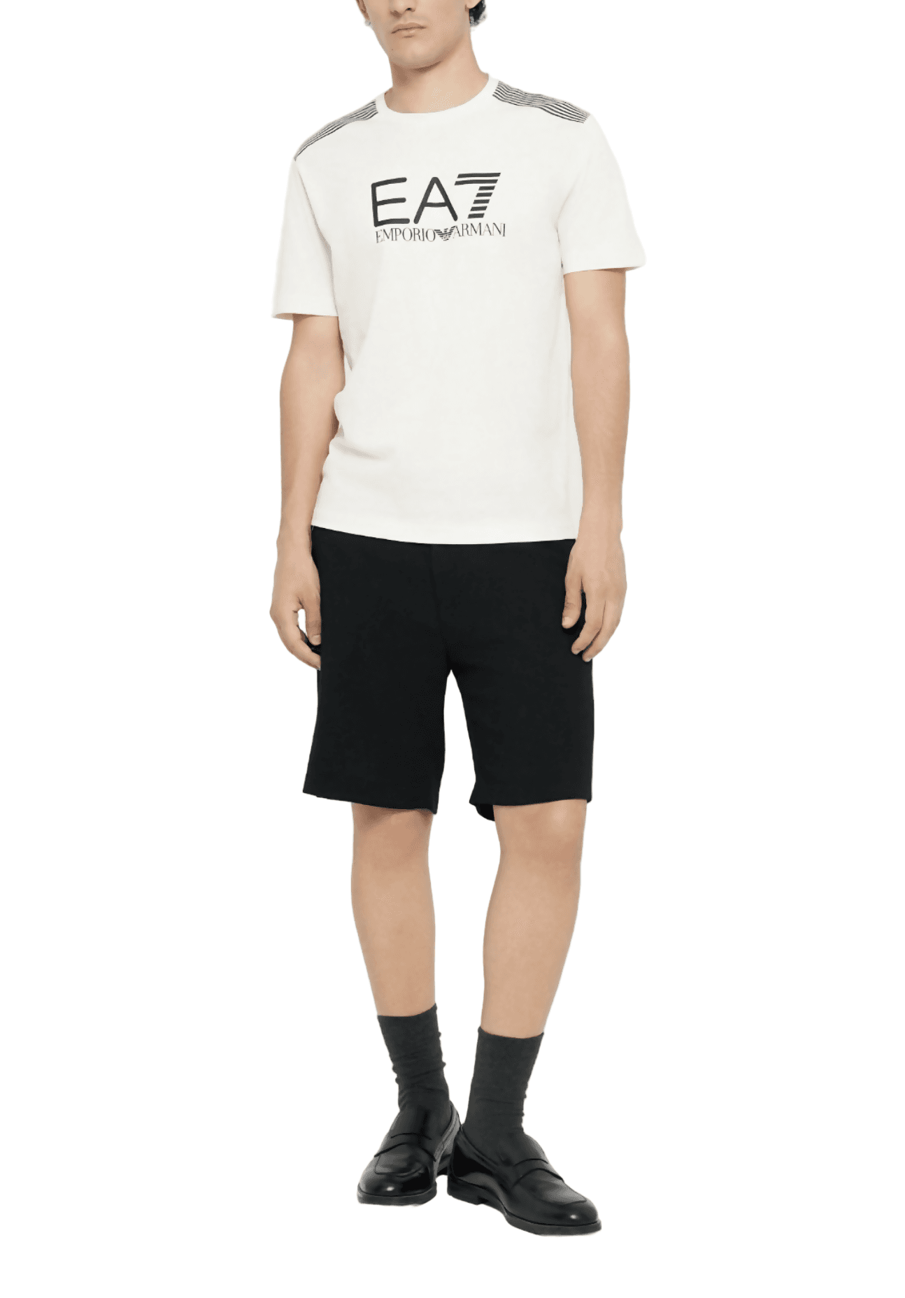 Emporio Armani T-Shirt Uomo Girocollo 7 Lines in Jersey Di Misto Cotone Asv in T-shirt Euforia - Bronte, commercioVirtuoso.it