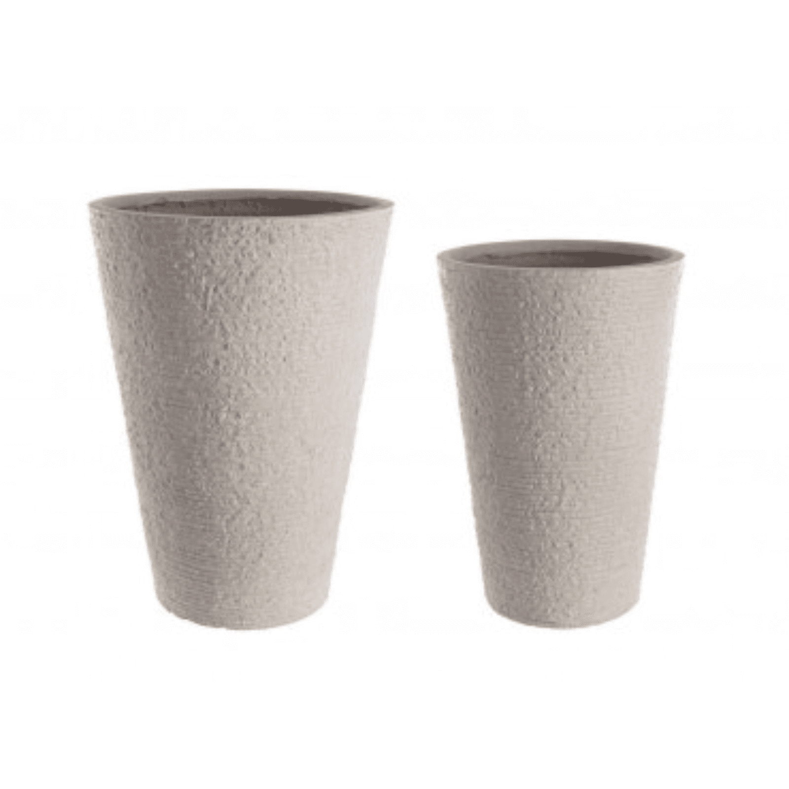 Set 2 PortaVaso Roccia Alto Sabbia in Argilla Colorata per uso esterno. - 3