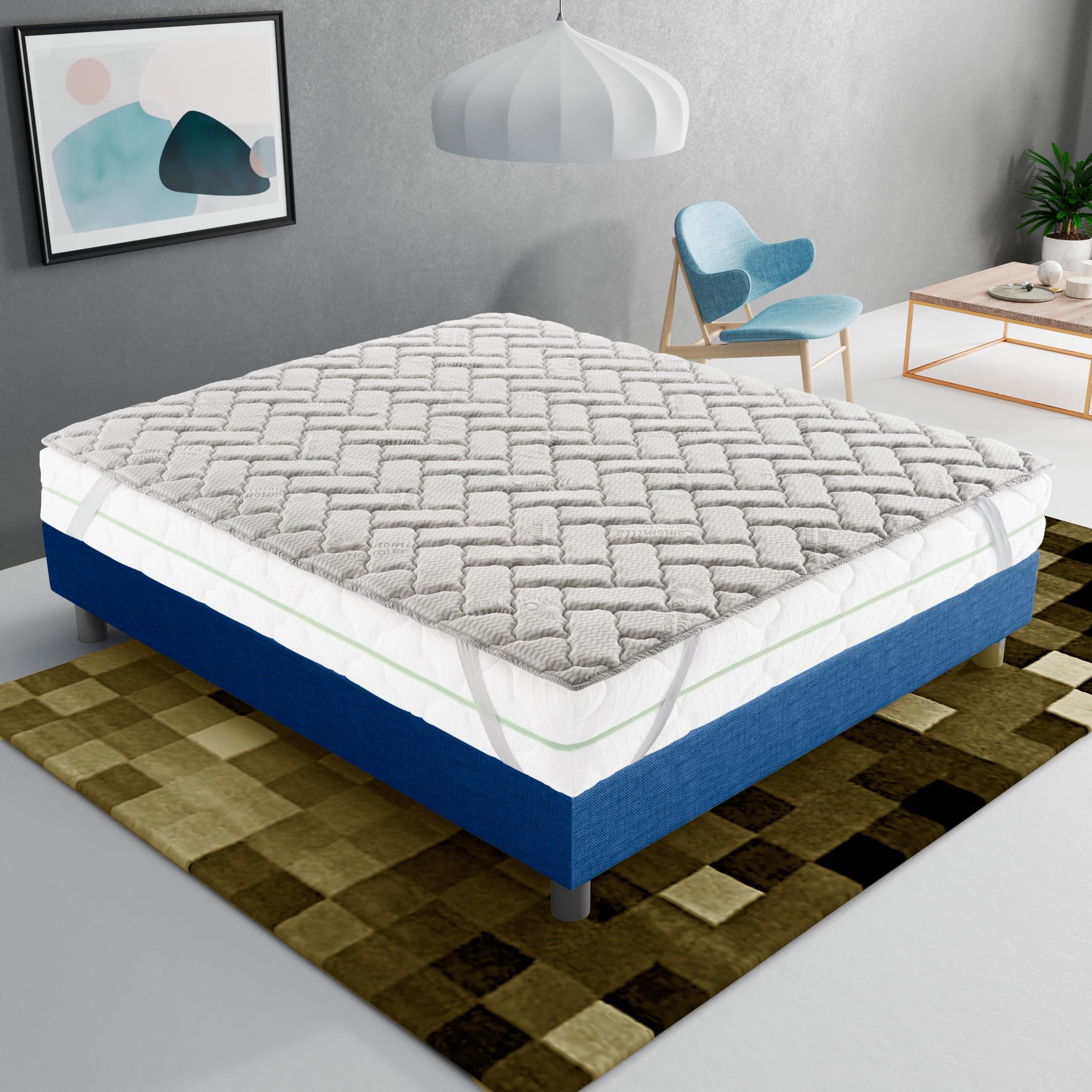 Topper in memory foam 3 cm con rivestimento Trapuntato con Elastico in Materassi iLoveSleep - Concesio, commercioVirtuoso.it