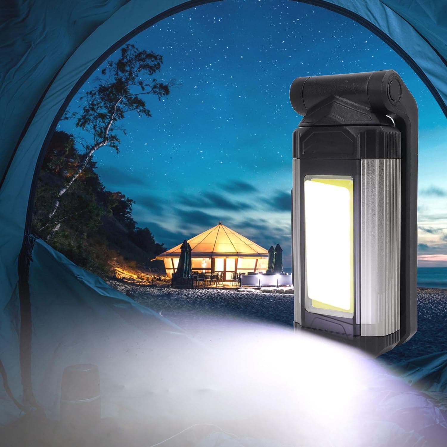 Torcia COB Lampada da lavoro LED batteria 360° girevole pieghevole per auto riparazioni magnetica alta potenza in Lampade di ispezione Solgeny - Besate, commercioVirtuoso.it