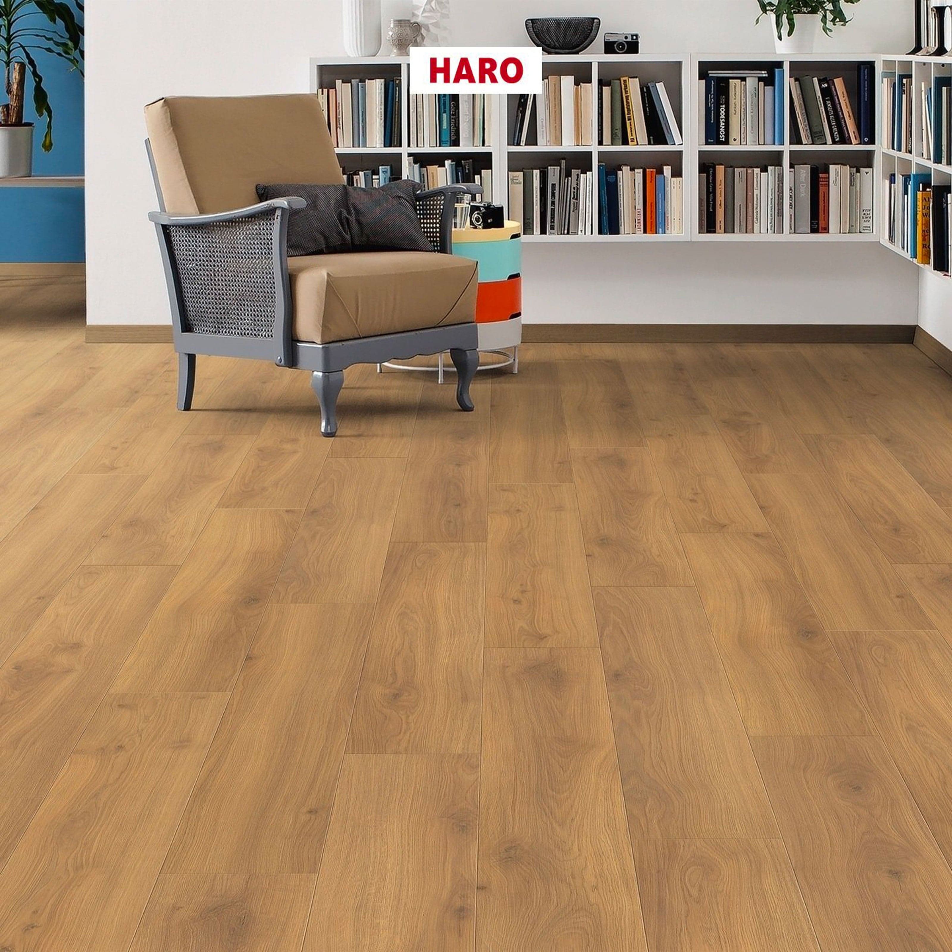 € 18.99 al mq ***PROMO*** bancali da 102,96mq di LAMINATO HARO Tritty 100 (fascia altissima) 8x193x1282 AC4 ROVERE EMILIA HONIG in Strumenti di marcatura Eternal Parquet - Ariano Irpino, commercioVirtuoso.it
