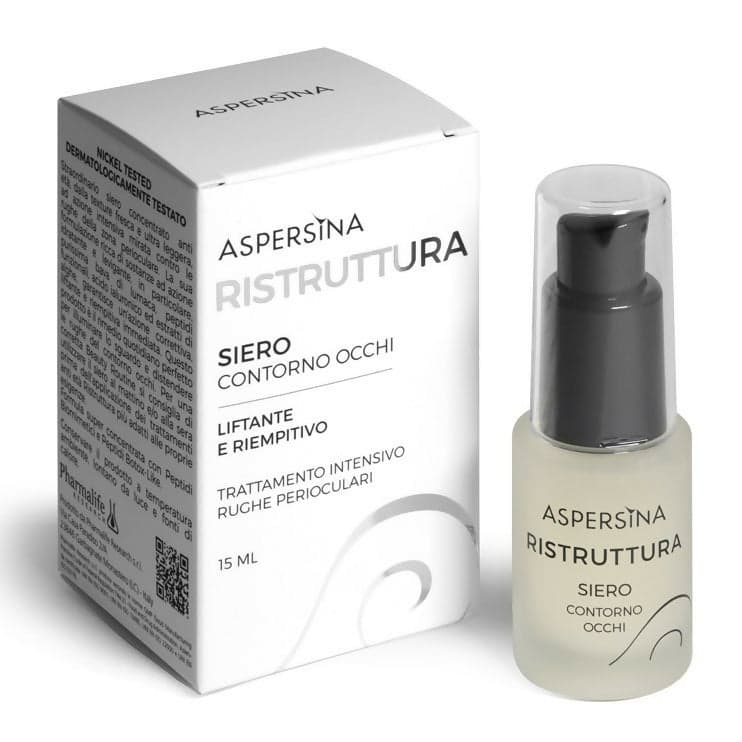 Aspersina ristruttura siero contorno occhi bava di lumaca liftante e riempitivo trattamento intensivo rughe perioculari 15ml