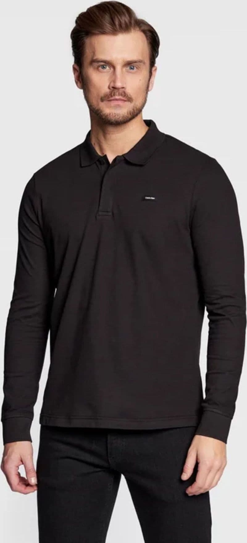 calvin klein POLO stretch pique ls polo da uomo in Polo Drestige - Casamassima, commercioVirtuoso.it