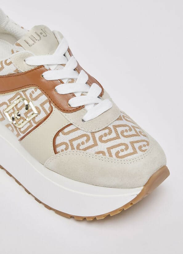 Liujo Donna Sneakers super platform in monogram jacquard in Sneaker casual Cantali Calzature - Randazzo, commercioVirtuoso.it
