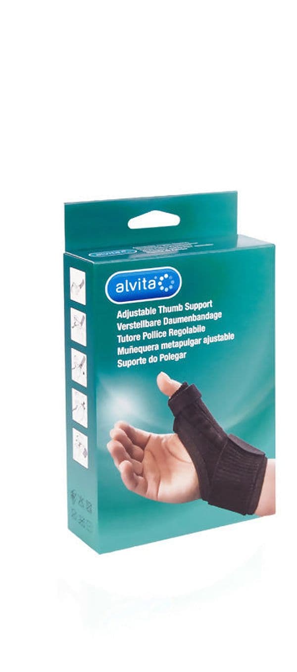 Alvita - tutore pollice utilizzato per lesioni all’articolazione del pollice e dolore generico - disponibile in 2 taglie