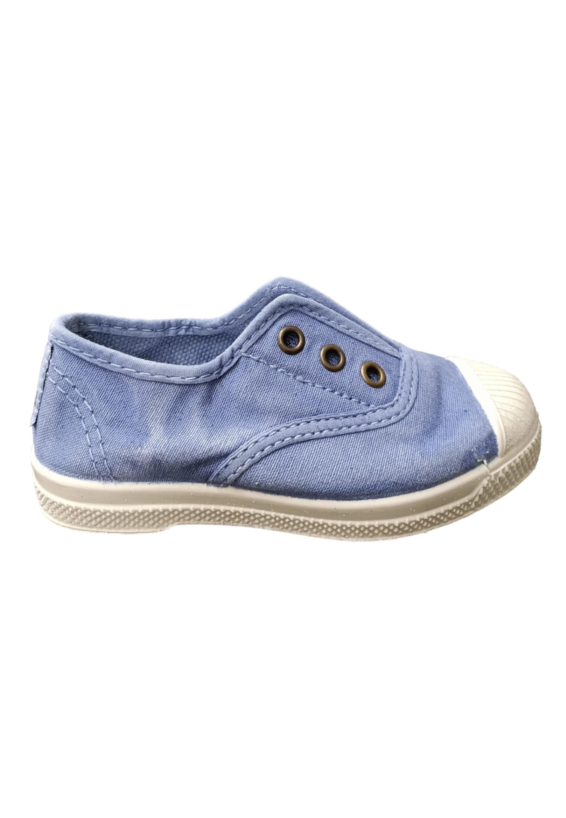Scarpe sneakers Bambini e ragazzi natural world 470  Celeste elastico - 7