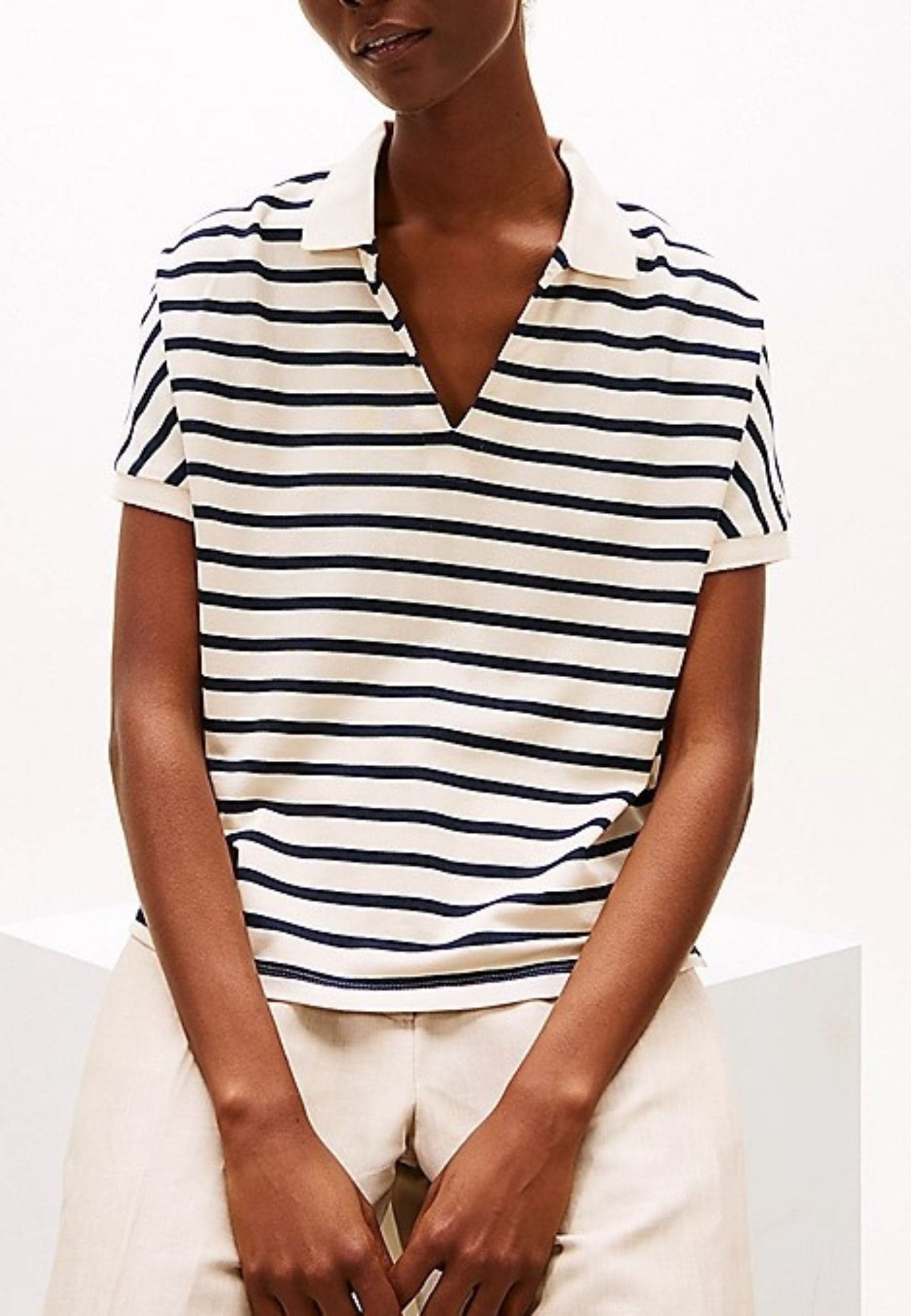 Tommy Hilfiger POLO LYOCELL OPEN-NK RELAXED POLO SS da donna in Polo Drestige - Casamassima, commercioVirtuoso.it