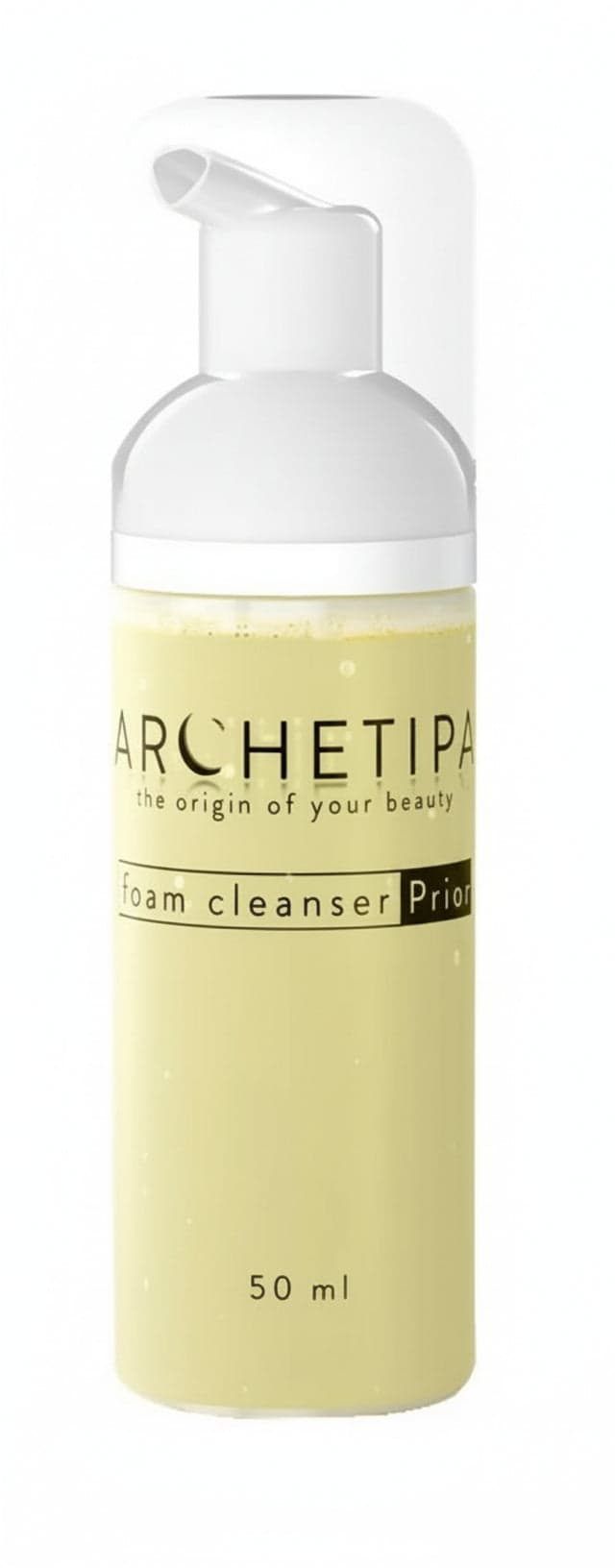 Archetipa foam cleanser prior 50 ml schiuma detergente per la pulizia del viso secondo step della doppia detersione ispirata alla skincare coreana