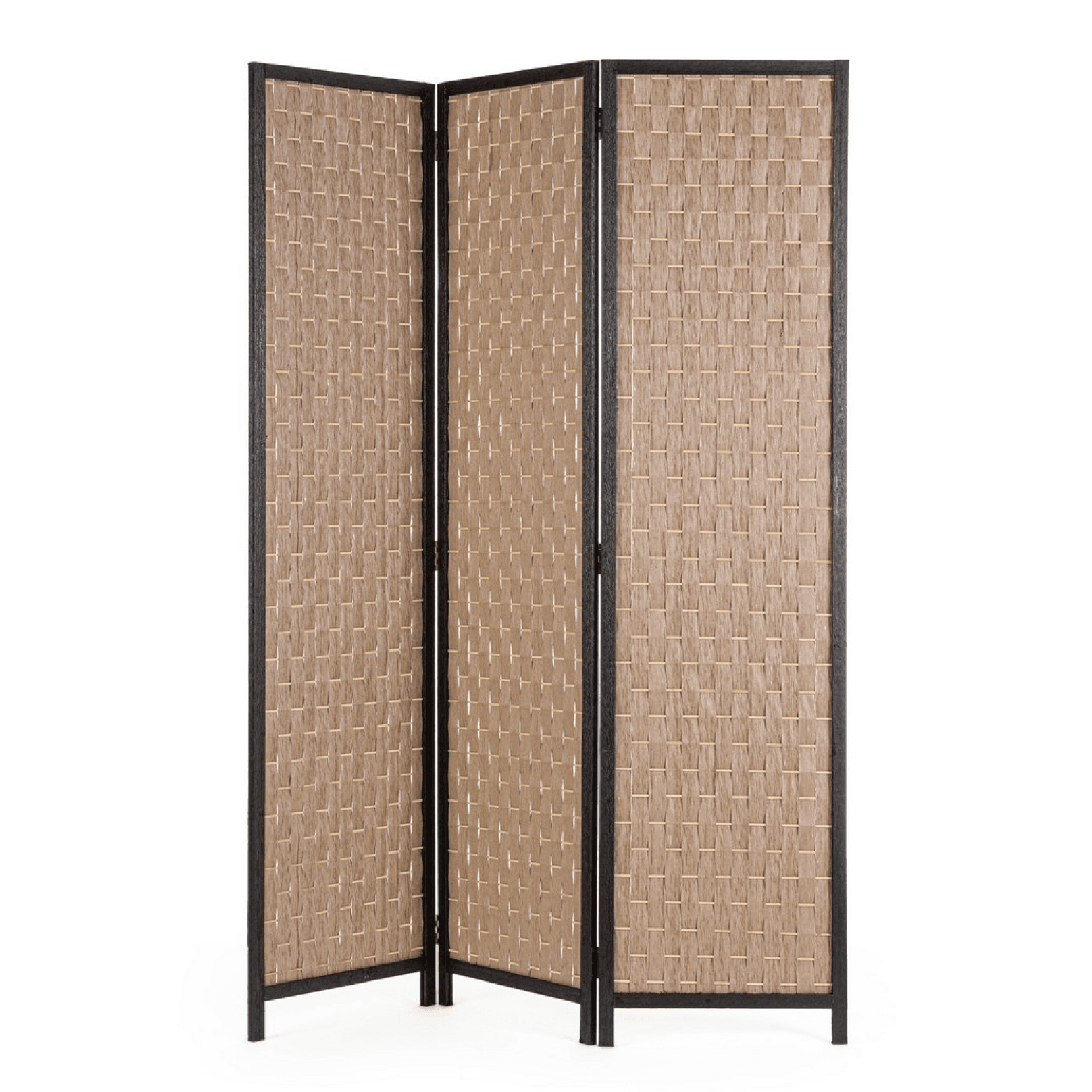 Paravento dheva naturale e verde in bamboo, carta, legno di pioppo, 135 x 180 cm - 5