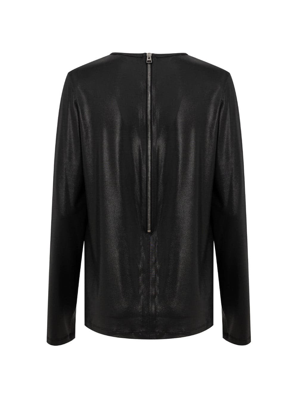 Tom Ford Maglia in Viscosa Nera con Zip Posteriore - Maniche Lunghe da donna in T-shirt Drestige - Casamassima, commercioVirtuoso.it