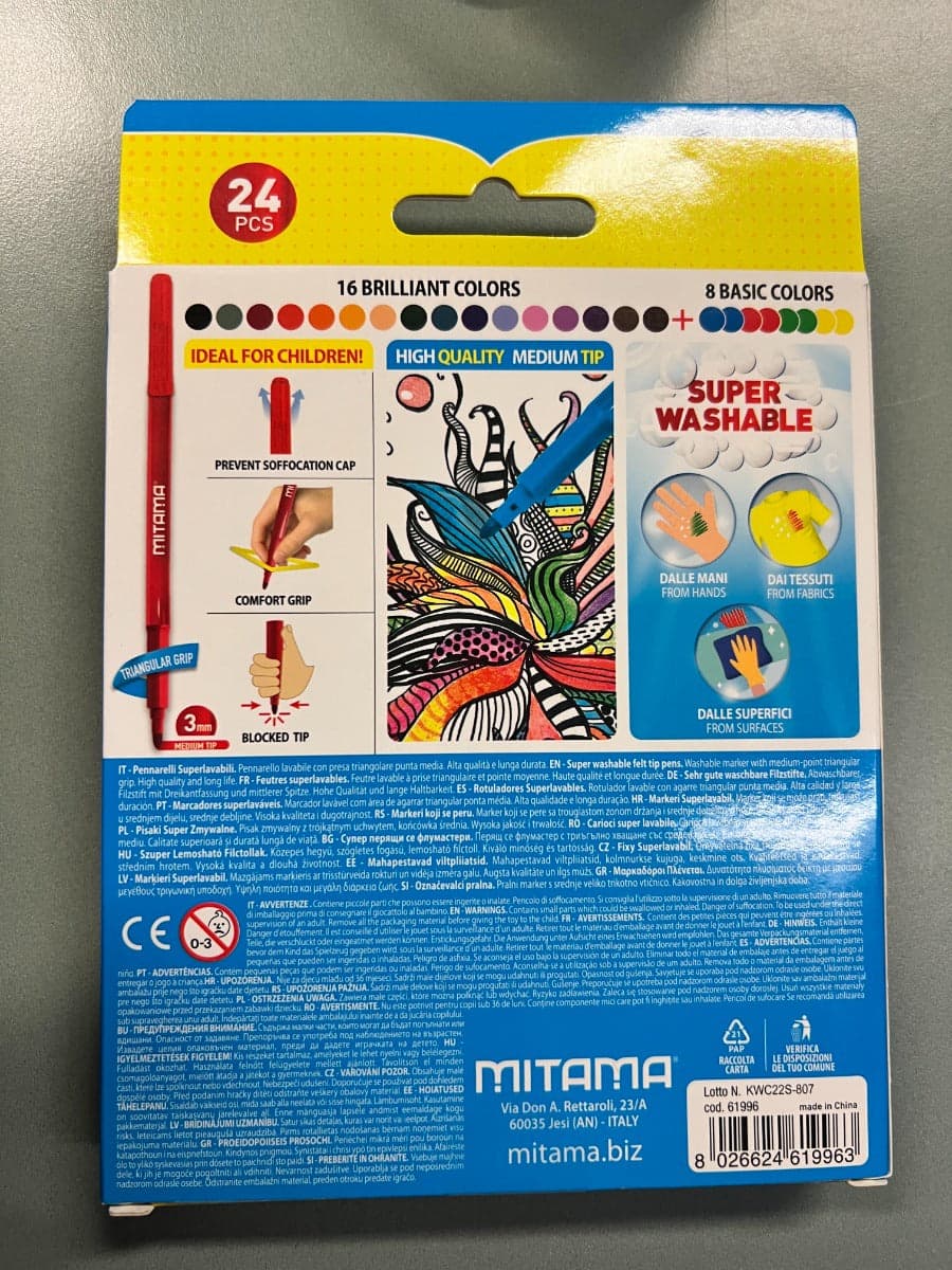 MITAMA - 24 PENNARELLI PRESA TRIANGOLARE in Pennarelli per bambini Stockdoc - Terni, commercioVirtuoso.it