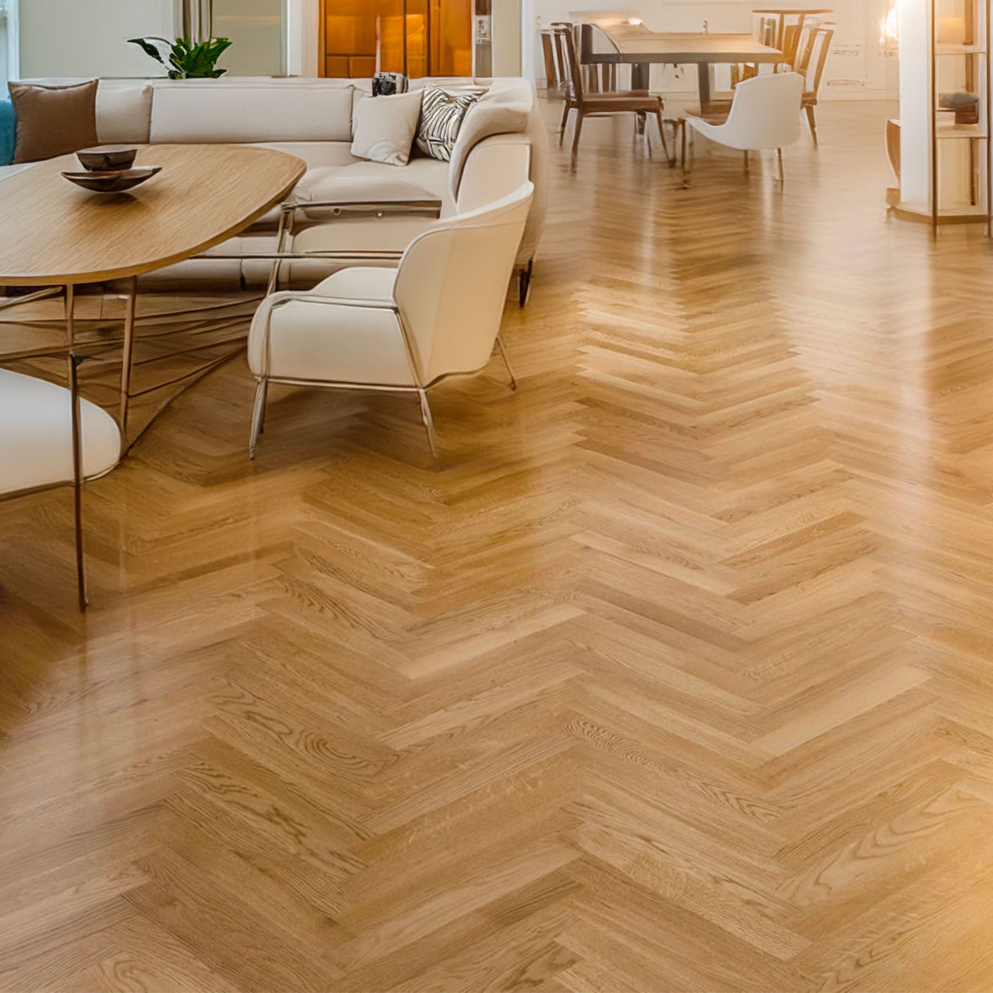 28,90€ mq ***STOCK AD ESAURIMENTO*** Bancali da 50 mq di  Prefinito BAUWERK Monopark Rovere Spina 9,6x65x455 Verniciato - Eternal Parquet