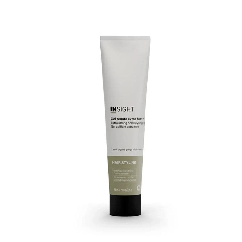 Insight styling gel tenuta extra forte 200 ml, modella i capelli e mantiene lo styling a lungo.