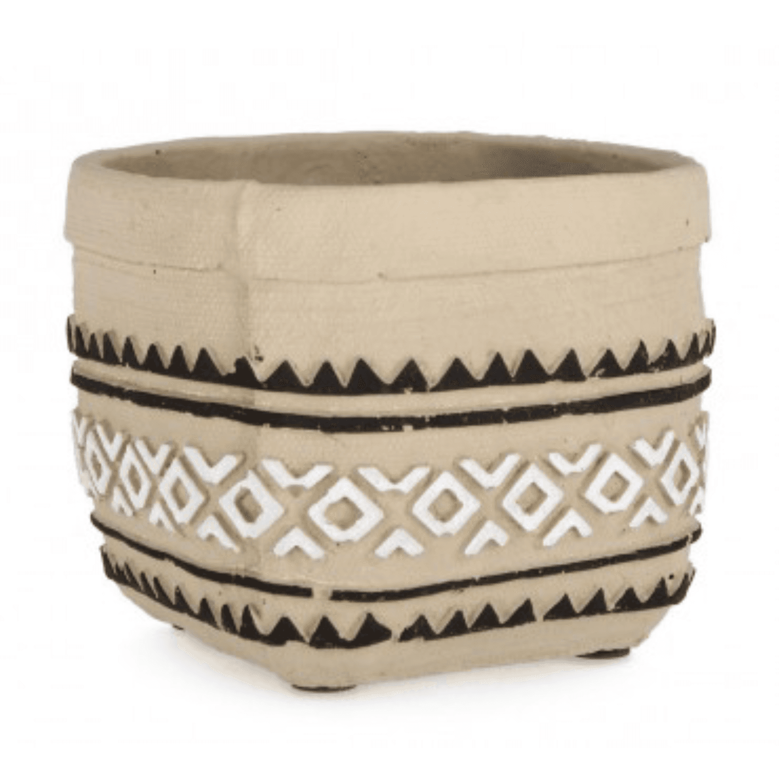 Vaso uruguay rettangolare bianco nero - 3