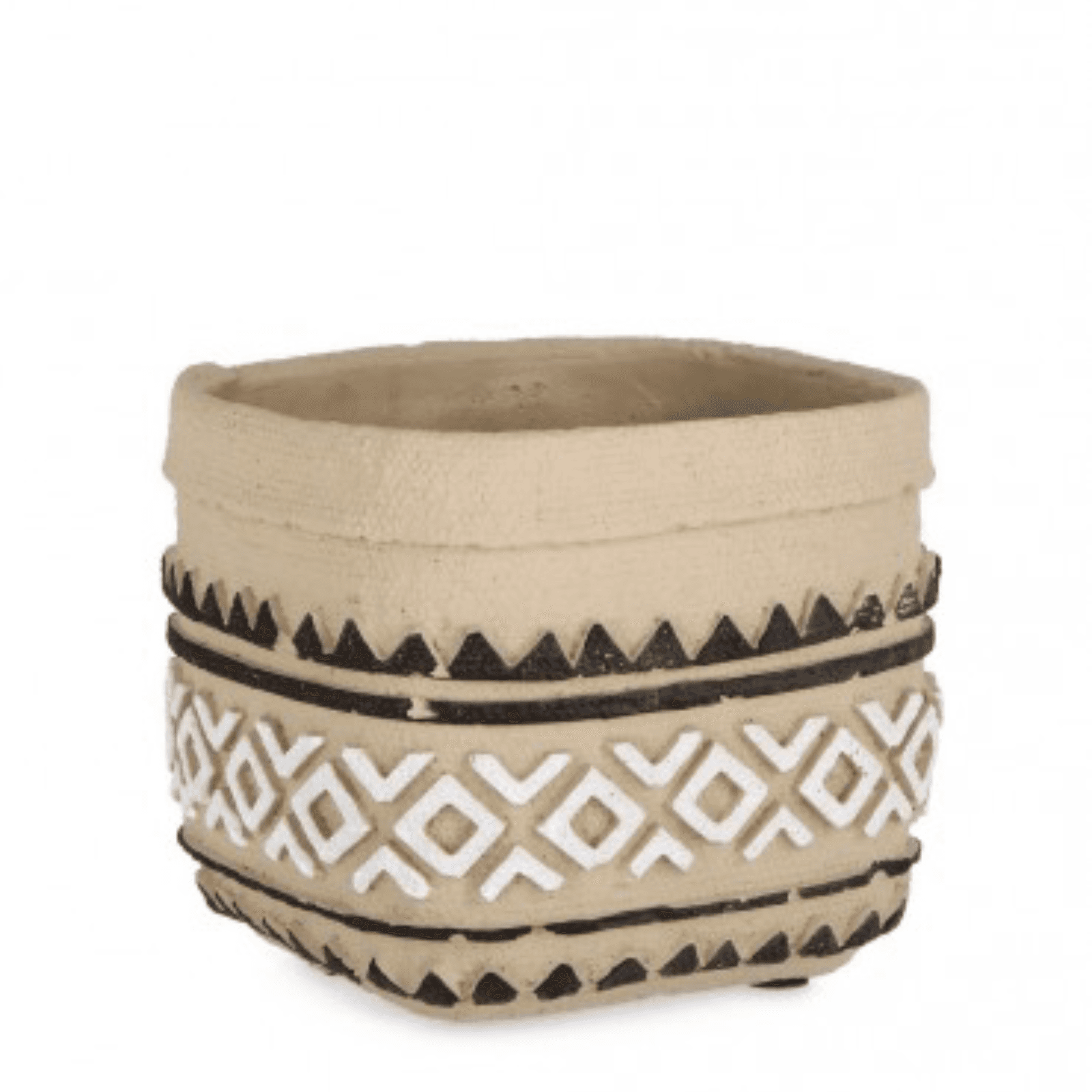 Vaso uruguay rettangolare bianco nero - 4