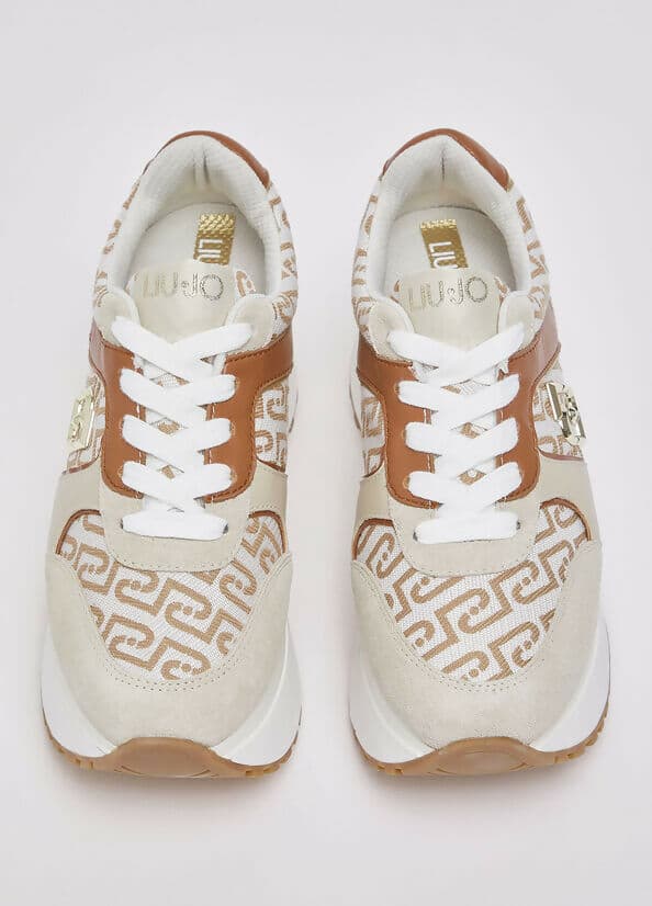 Liujo Donna Sneakers super platform in monogram jacquard in Sneaker casual Cantali Calzature - Randazzo, commercioVirtuoso.it