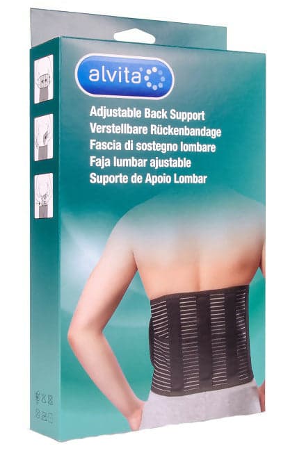 Alvita - fascia di sostegno lombare - compressione, comfort e contenimento lombare - disponibile in 3 taglie