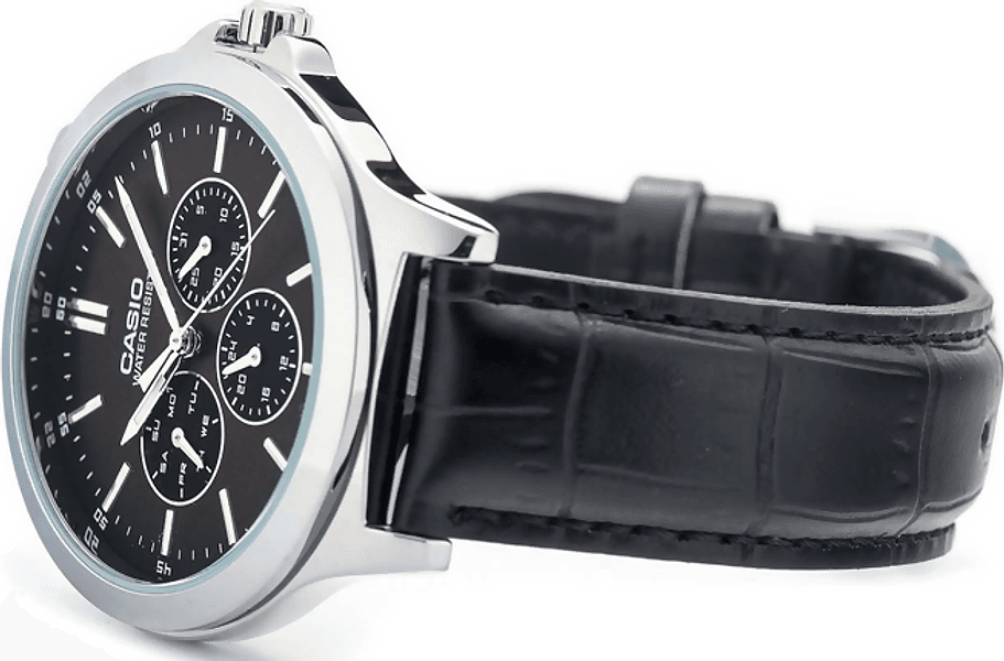 Orologio Casio da uomo, MTP-V300L-1A, cinturino in pelle nero con quadrante nero, cronografo movimento al quarzo in Orologi da polso Loweconomy - Marineo, commercioVirtuoso.it