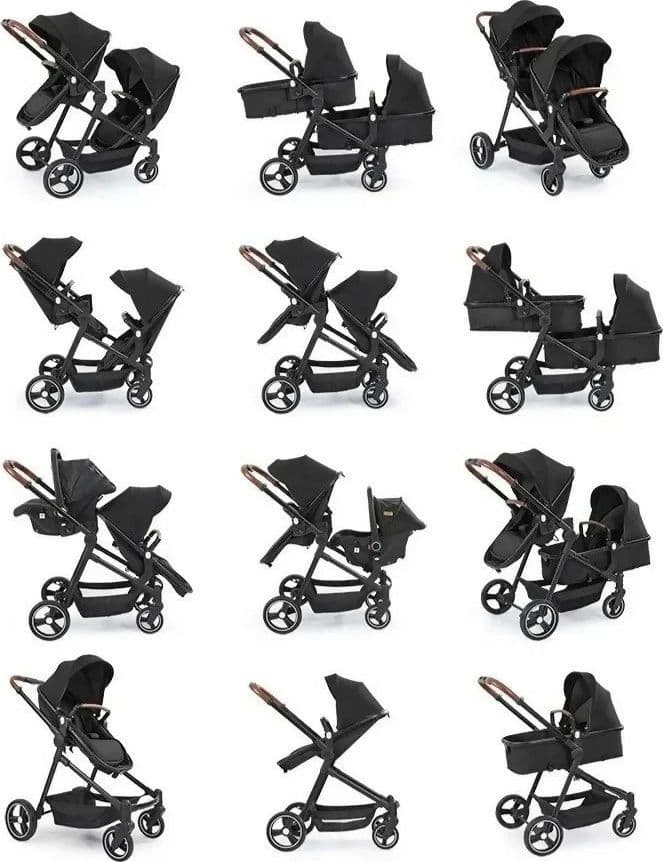 PASSEGGINO DOPPIO GEMELLARE PIEGHEVOLE MULTIFUNZIONALE GRIGIO in Carrozzine e passeggini Tech Service - Melito di Napoli, commercioVirtuoso.it