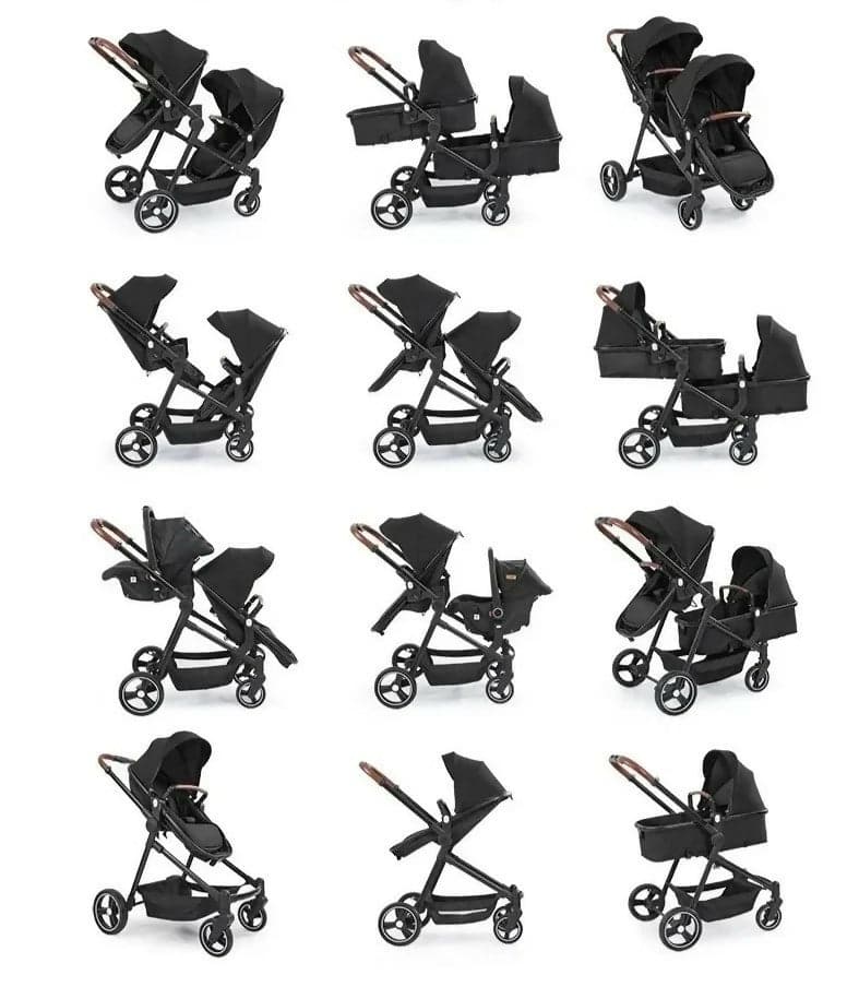 PASSEGGINO DOPPIO GEMELLARE PIEGHEVOLE MULTIFUNZIONALE GRIGIO in Carrozzine e passeggini Tech Service - Melito di Napoli, commercioVirtuoso.it
