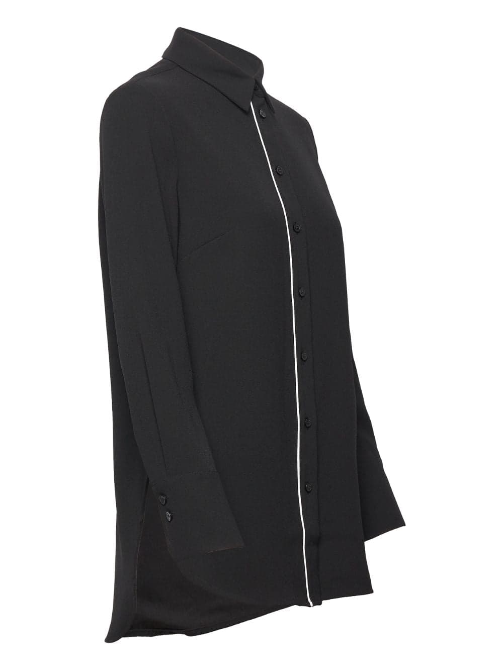 calvin klein BLUSA CREPE TIPPING BLOUSE da donna in T-shirt Drestige - Casamassima, commercioVirtuoso.it