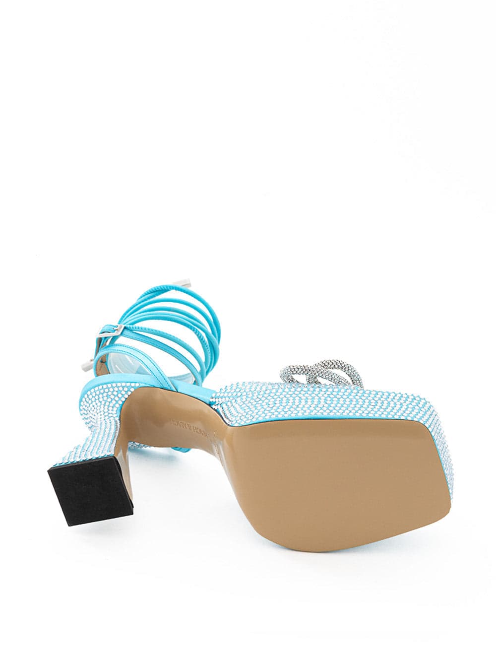 MACH & MACH Sandali Plateau Azzurro con Cristalli Doppio Fiocco Mach & Mach da donna in Sandali moda Drestige - Casamassima, commercioVirtuoso.it