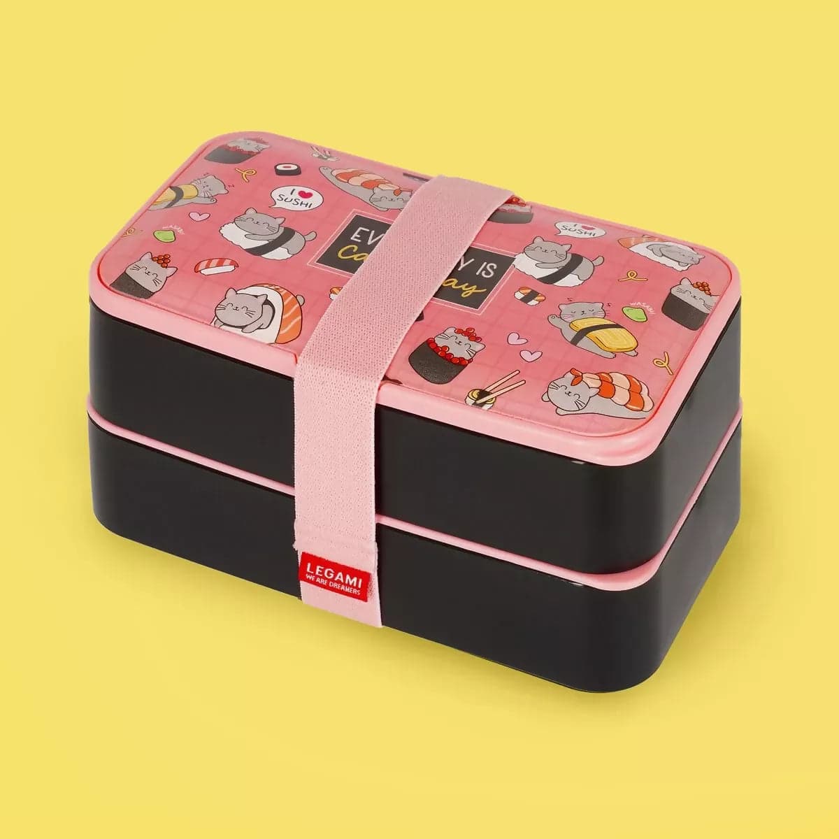 Contenitore Porta Pranzo 1200 ml - Sushi Cat - Lunch Box in Carta Cartoleria Deja Vu - Crotone, commercioVirtuoso.it