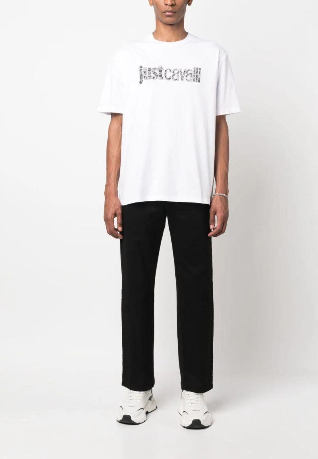 JUST CAVALLI T-SHIRT LOGO KNITT da uomo in T-shirt Drestige - Casamassima, commercioVirtuoso.it