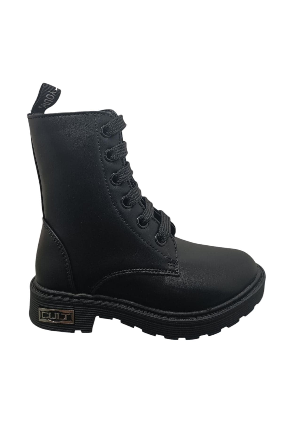 Anfibio bambino Cult Martin nero pelle lacci urban style - 11
