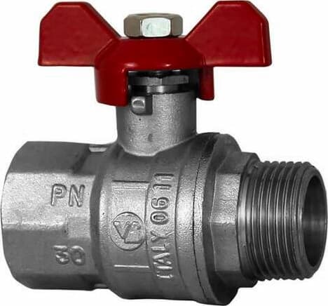 Valvola a sfera passaggio totale M-F 1/2" confezione da 3 pezzi
