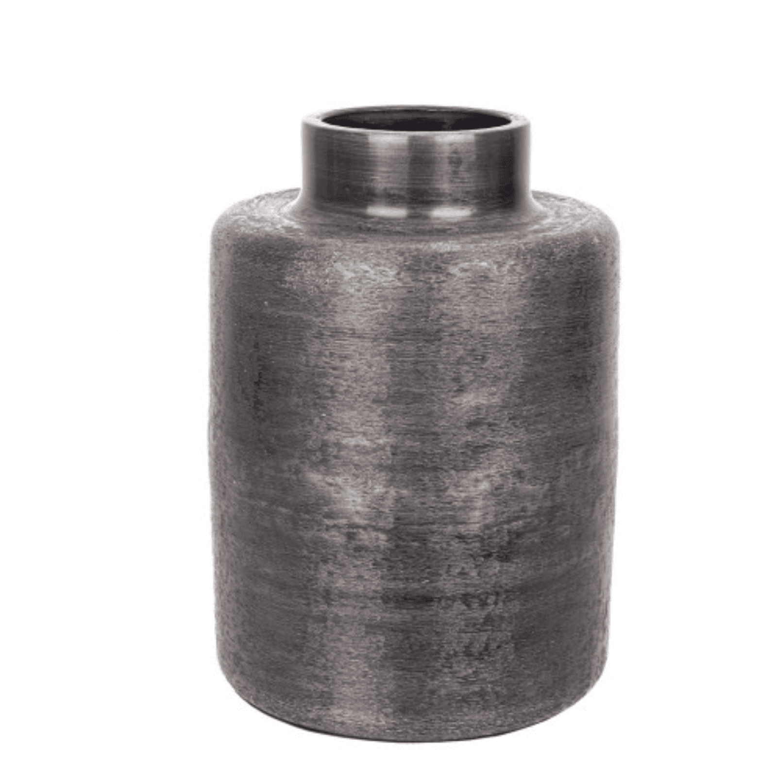Vaso giara varanasi tondo in alluminio lavorato artigianalmente Ø24.5x35.5h - 3