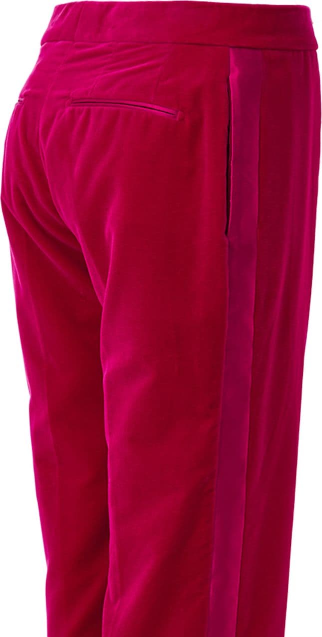 Tom Ford Pantalone Smoking in Ciniglia Fucsia con Banda in Raso da donna in Pantaloni Drestige - Casamassima, commercioVirtuoso.it