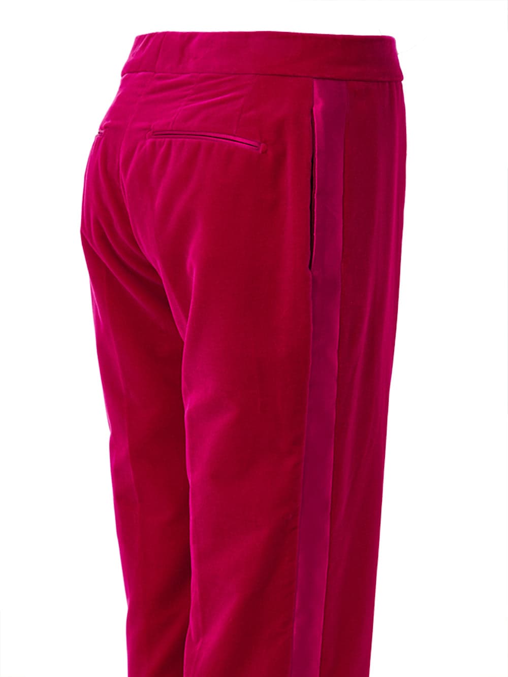 Tom Ford Pantalone Smoking in Ciniglia Fucsia con Banda in Raso da donna in Pantaloni Drestige - Casamassima, commercioVirtuoso.it