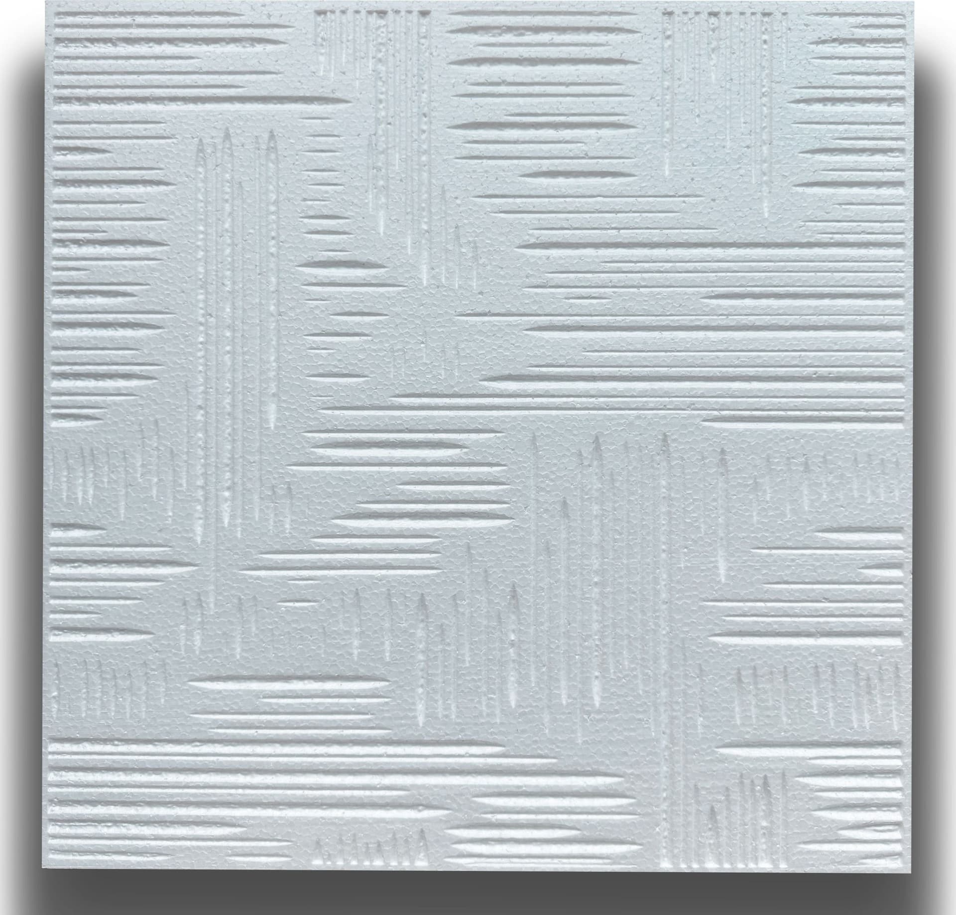 10 o 20mq (40 oppure 80 pezzi) di pannello decorativo a soffitto in polistirene compatto 50x50cm (spess. 1cm) VENA - 4