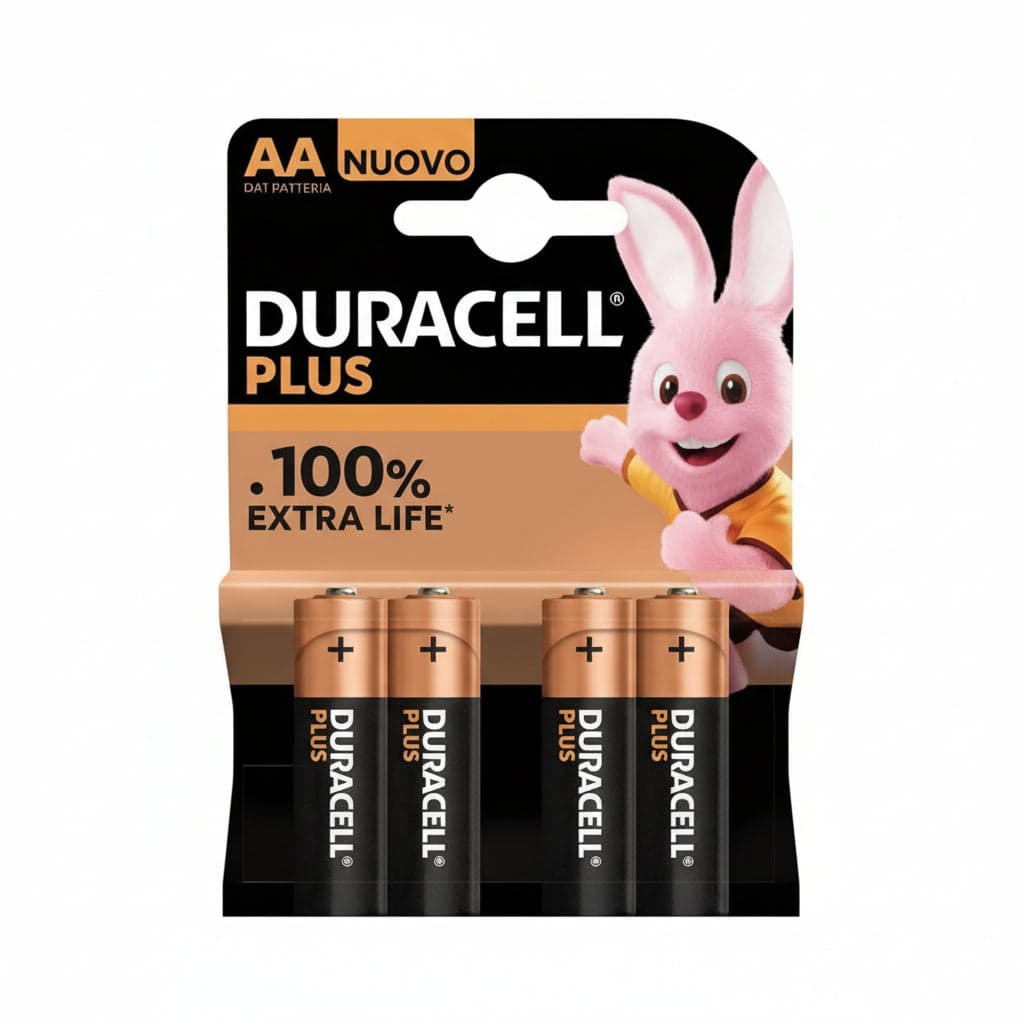 Pile duracell plus aa pack 20 blister da 4