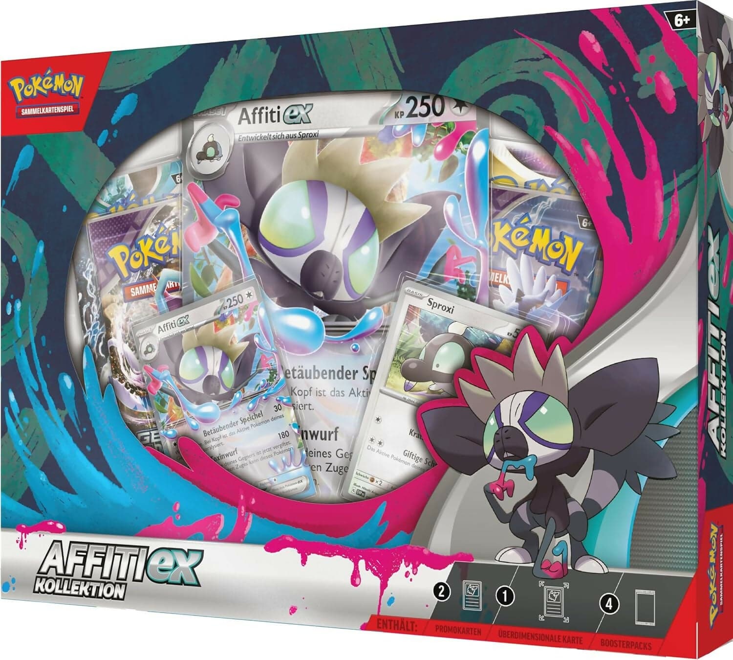 Pokémon - Gioco di carte collezionabili: collezione Affiti-ex (2 carte promozionali olografiche, 1 scheda oversize e 4 boosterpack) in Animali Cartoleria Deja Vu - Crotone, commercioVirtuoso.it
