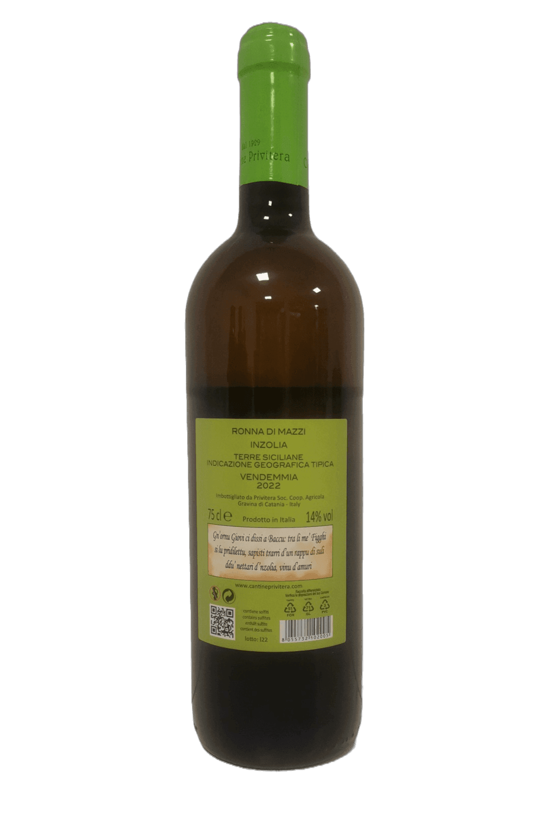 Vino Bianco Inzolia in Vino bianco Tesori Di Sicilia - Nicosia, commercioVirtuoso.it