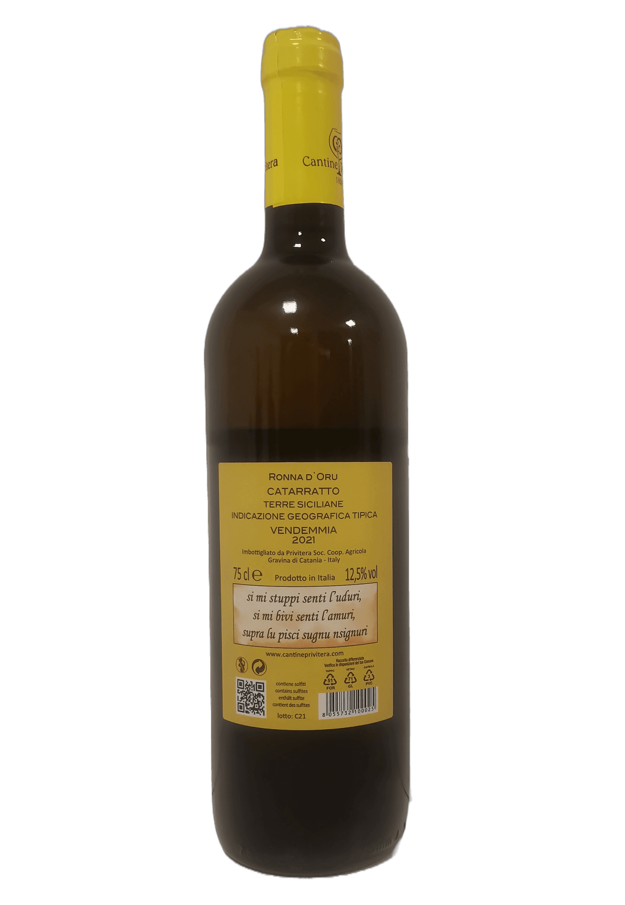 Vino Bianco Catarrato in Vino bianco Tesori Di Sicilia - Nicosia, commercioVirtuoso.it