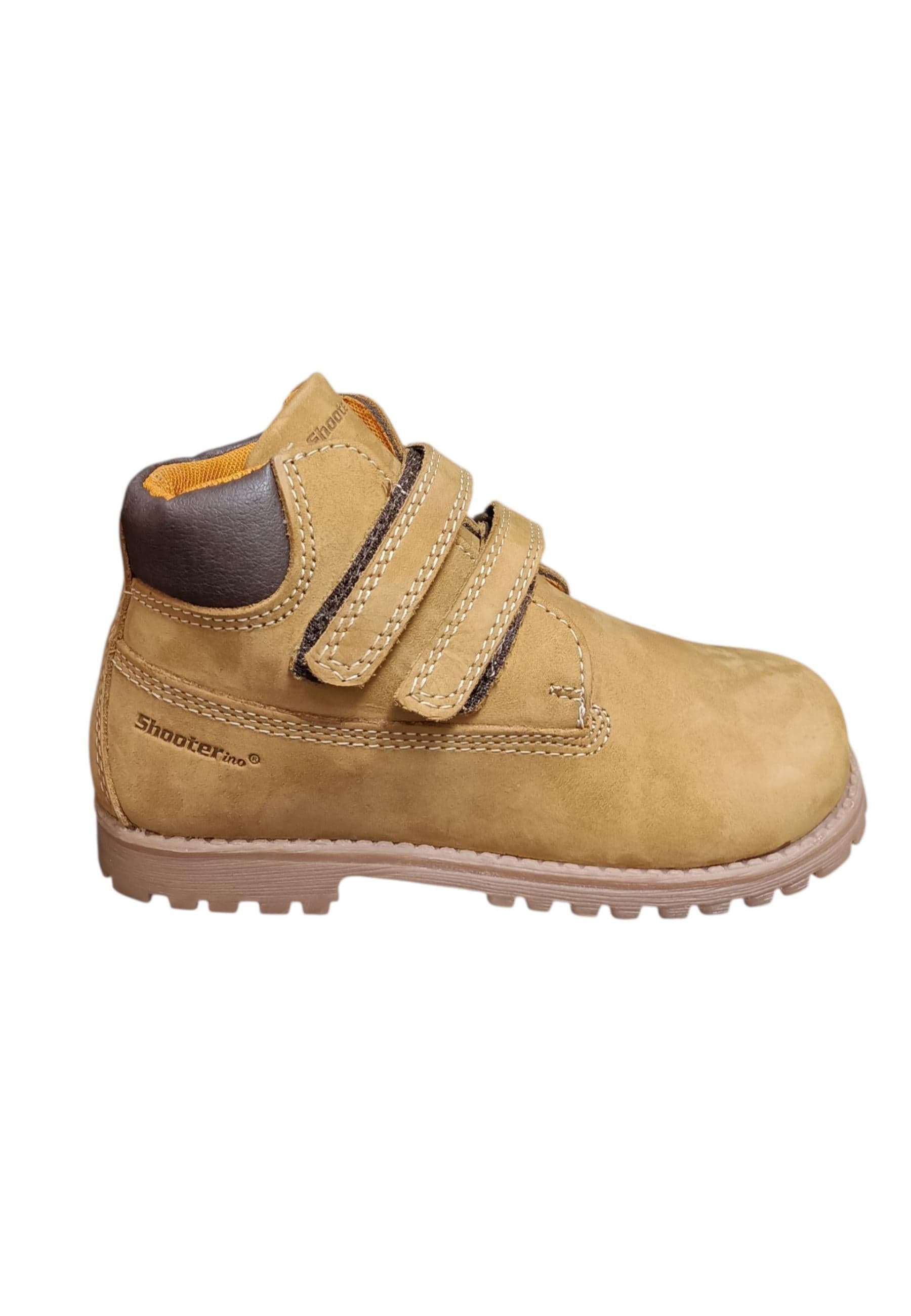 Boscaiolo bambino Shooterino Basic camel marrone pelle velcro casual style - 6