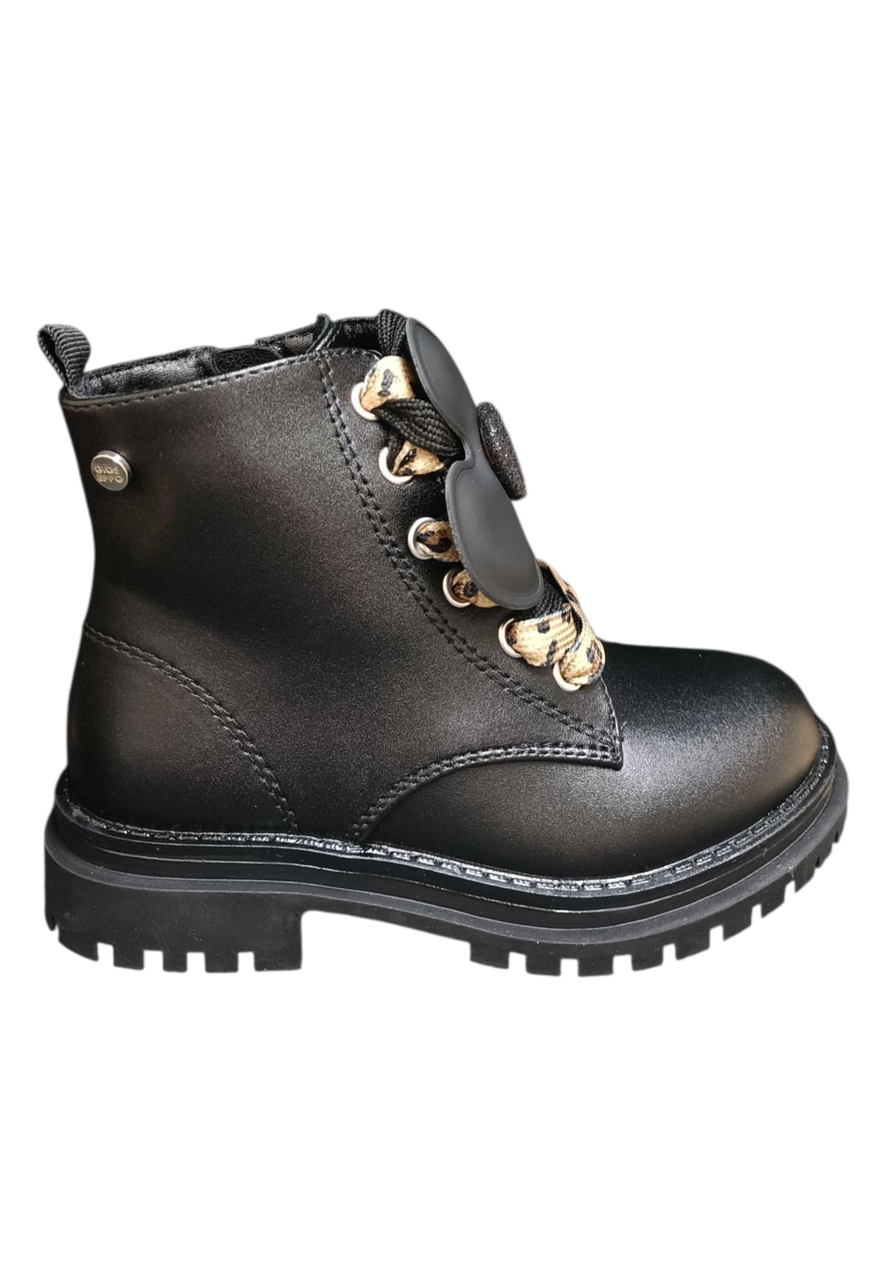 Anfibio bambina Gioseppo Mulliken nero pelle zip laterale urban style - 11